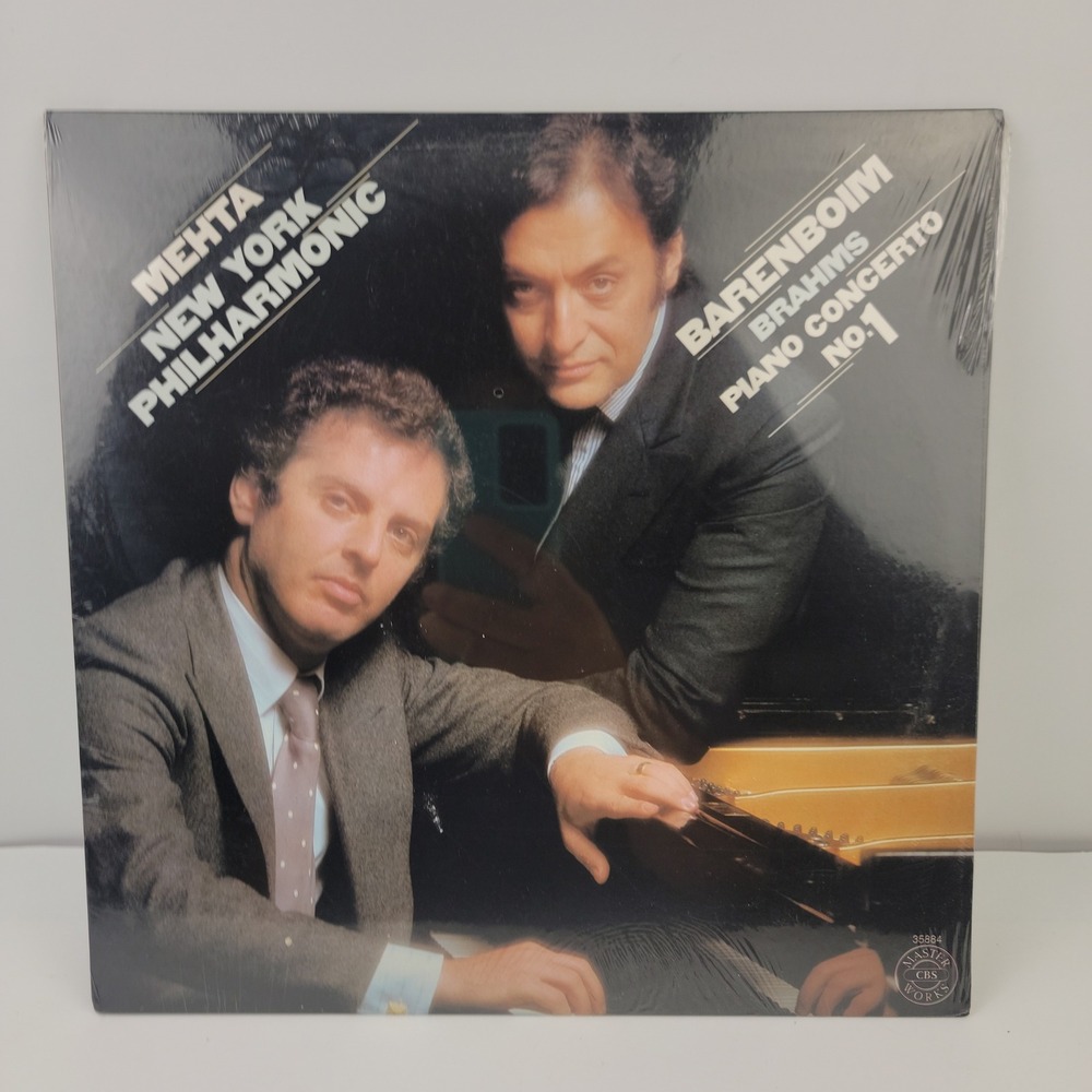 Brahms Piano Concerto No 1 Barenboim Mehta NY Philharmonic CBS Vinyl LP 35884